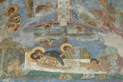 El entierro de Cristo, siglo XII de Ancient Russian frescos