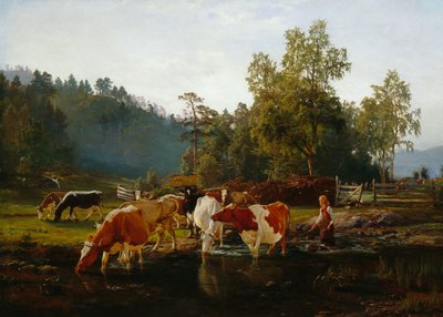 Vacas junto al río de Anders Askevold