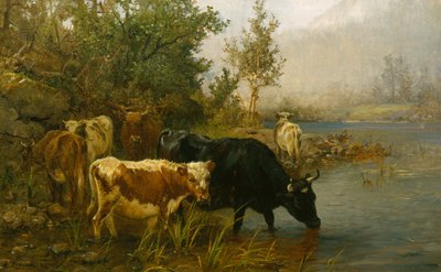Vacas junto al agua de Anders Askevold
