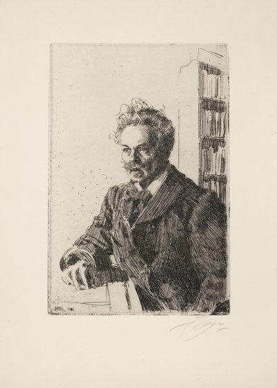 August Strindberg, 1910 de Anders Leonard Zorn