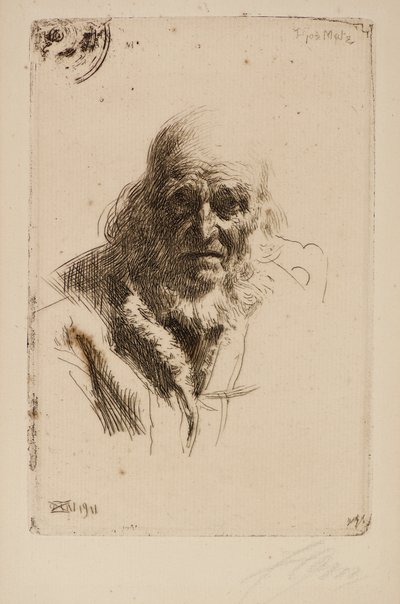 Cabeza de un anciano de Anders Leonard Zorn
