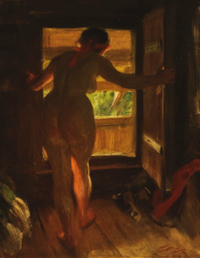 Chica de Mora en una puerta abierta de Anders Leonard Zorn