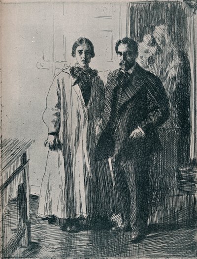 Sr. y Sra. Atherton Curtis del grabado de Anders Zorn, c1880-1906, 1906 de Anders Leonard Zorn