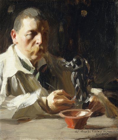 Autorretrato con fauno y ninfa, 1895 de Anders Leonard Zorn