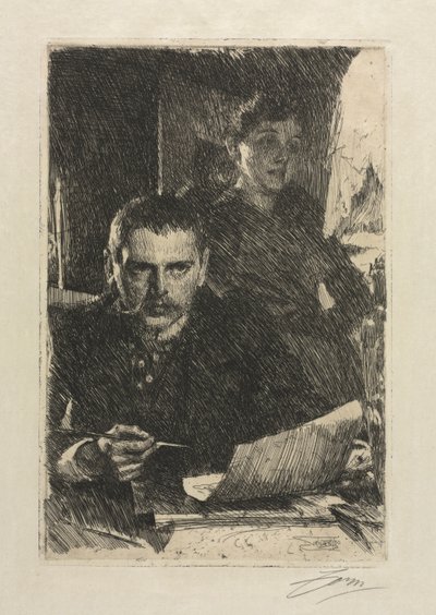 El artista y su esposa, 1890 de Anders Leonard Zorn