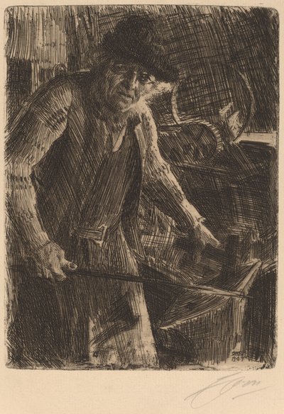 El maestro herrero, 1907 de Anders Leonard Zorn