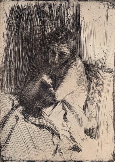 El modelo, 1880-1906 de Anders Leonard Zorn