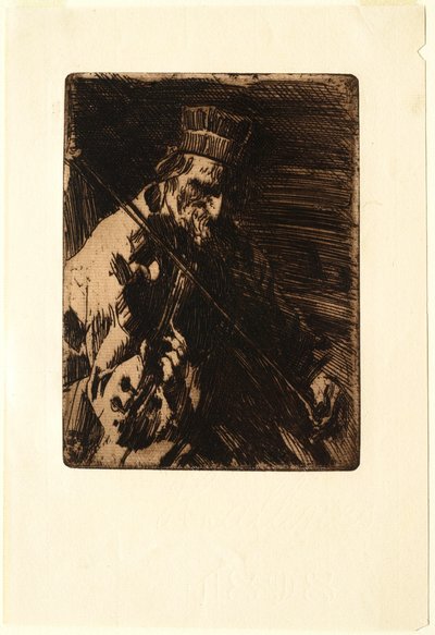 Violinista de aldea de Anders Leonard Zorn