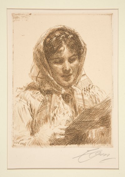 Una carta, 1913 de Anders Leonard Zorn