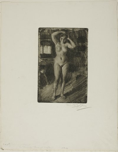Anna Peinándose de Anders Leonard Zorn
