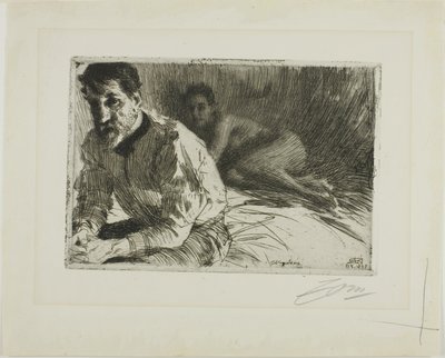 Augustus Saint-Gaudens II (Saint-Gaudens y su modelo) de Anders Leonard Zorn