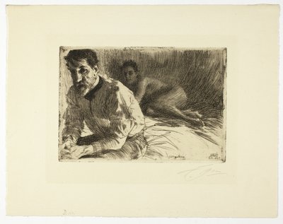 Augustus Saint Gaudens II (Saint Gaudens y su Modelo) de Anders Leonard Zorn