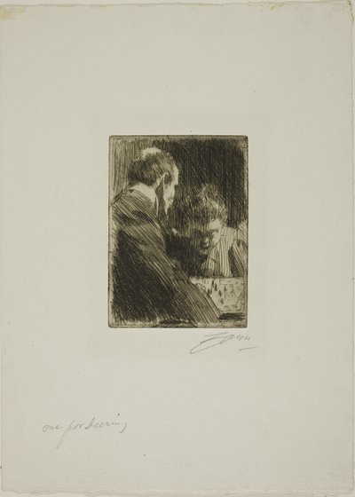 Jugadores de ajedrez de Anders Zorn