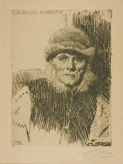 Campesino de Dalecarlia (Lavards Anders) de Anders Leonard Zorn