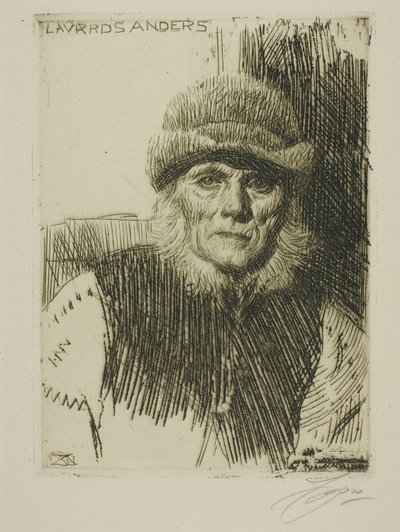 Campesino de Dalecarlia (Lavards Anders) de Anders Leonard Zorn