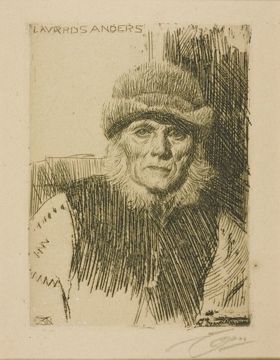 Campesino de Dalecarlia (Lavards Anders) de Anders Leonard Zorn