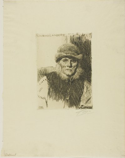 Campesino de Dalecarlia (Lavards Anders) de Anders Leonard Zorn