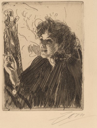 Chica con cigarrillo de Anders Leonard Zorn