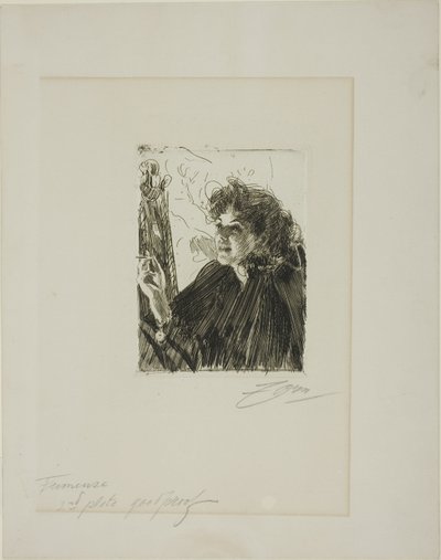 Chica con un Cigarrillo II de Anders Leonard Zorn