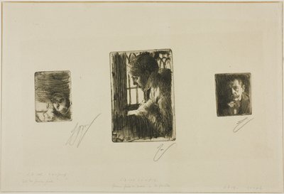 Cabeza de niña; Campesina en la ventana; Anders Zorn de Anders Zorn