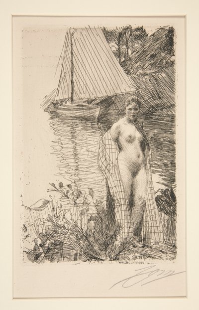 Mi modelo y mi barco de Anders Leonard Zorn