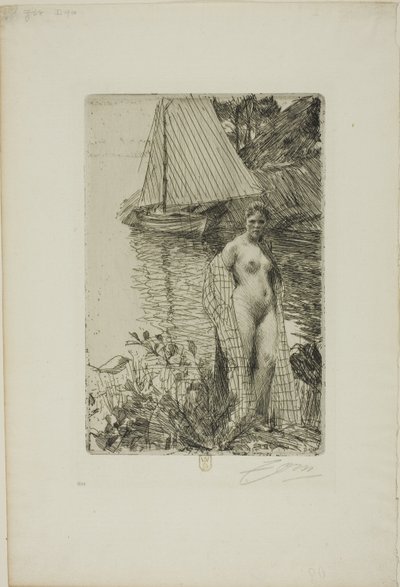 Mi modelo y mi barco de Anders Leonard Zorn