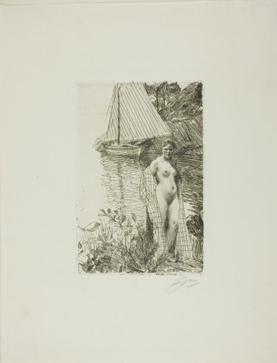 Mi modelo y mi barco de Anders Leonard Zorn