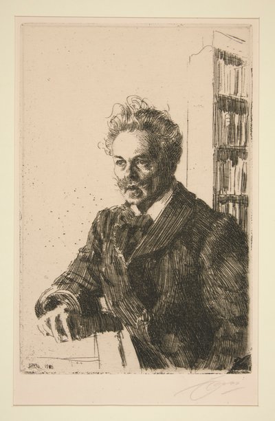 Retrato de A. Strindberg de Anders Leonard Zorn