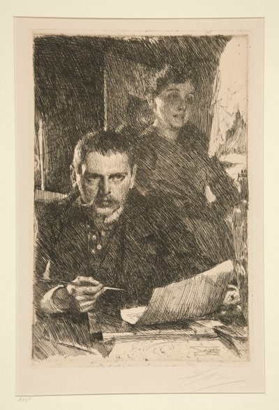 Retrato del artista y su esposa de Anders Leonard Zorn