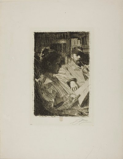 Leyendo (Sr. y Sra. Ch. Deering) de Anders Zorn