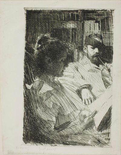 Leyendo (Sr. y Sra. Ch. Deering) de Anders Zorn