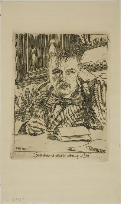 Autorretrato con Inscripción de Anders Leonard Zorn