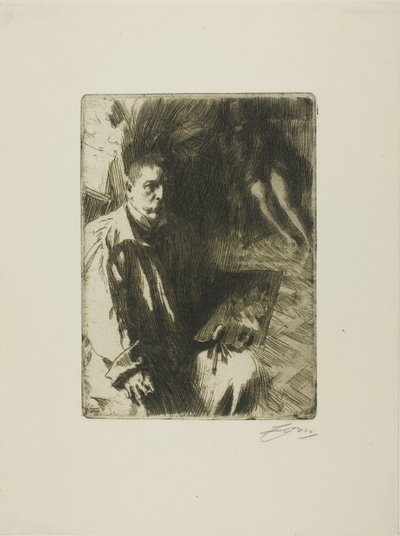 Autorretrato con modelo II de Anders Leonard Zorn