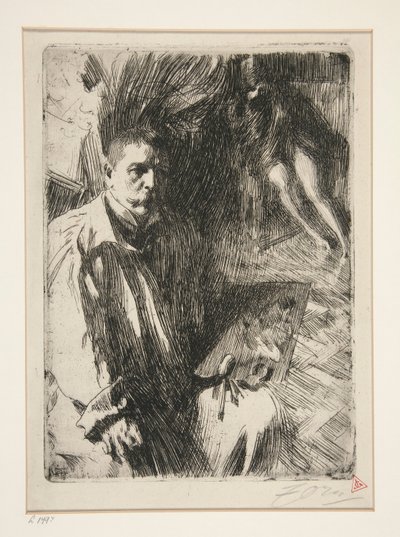 Autorretrato con Modelo II de Anders Leonard Zorn