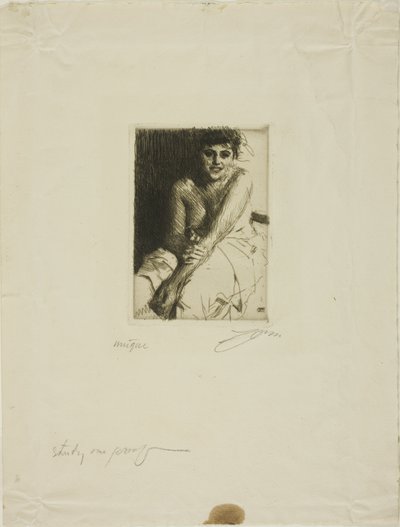 Modelo sentada de Anders Leonard Zorn