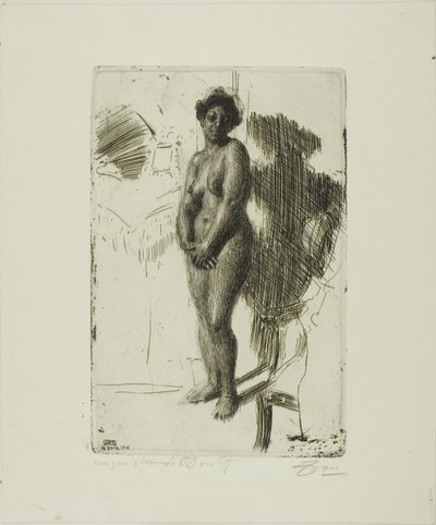 Negro de pie de Anders Leonard Zorn