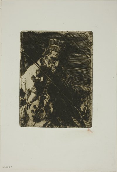 Violinista del pueblo de Anders Leonard Zorn