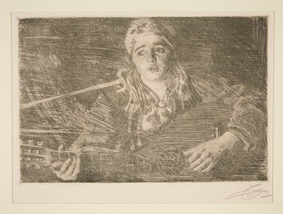 Mujer con laúd sueco de Anders Leonard Zorn