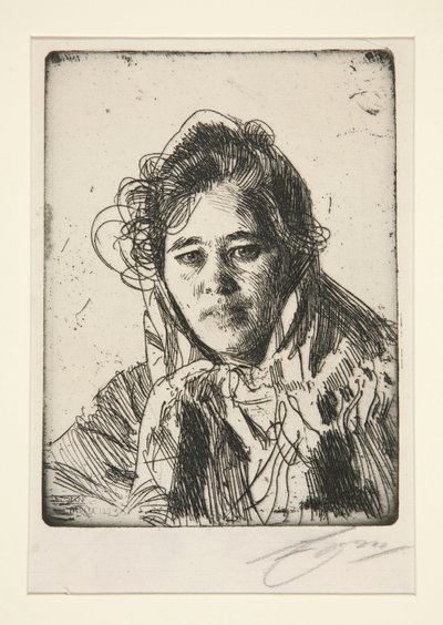 Chica joven de Mora (Krakberg de Anders Leonard Zorn