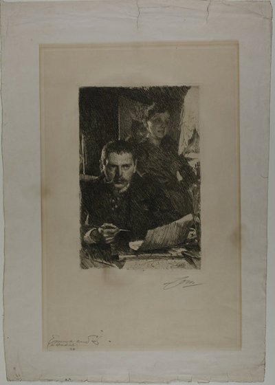 Zorn y su esposa de Anders Leonard Zorn