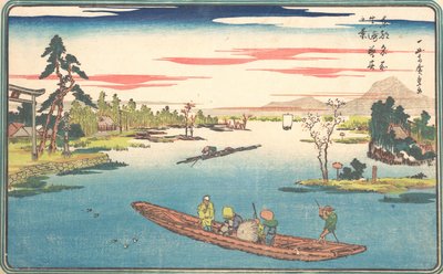 Vista de finales de primavera en Masaki, 1831 de Ando Hiroshige
