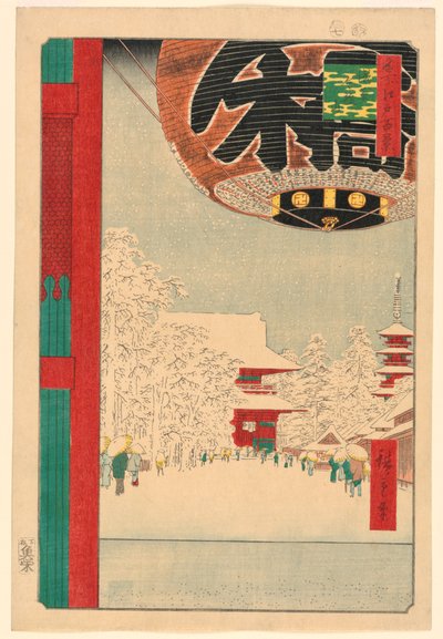 Templo Asakua, No 99 de Cien vistas famosas de Edo (Asakua Kinryuzan) de Ando Hiroshige