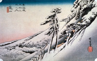 Clima despejado después de la nieve en Kameyama, de las 53 estaciones de Tokaido de Ando Hiroshige