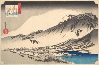 Nieve vespertina en el monte Hira de Ando Hiroshige