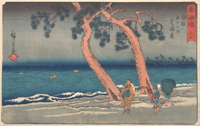 Estación de Hamamatsu, ca. 1842 de Ando Hiroshige