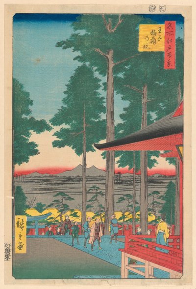 Santuario Inari en Oji (Oji Inari no yashiro) de la serie Cien vistas famosas de Edo de Ando Hiroshige
