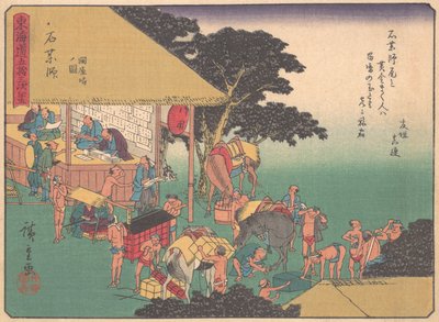 Ishiyakushi, de la serie Las cincuenta y tres estaciones del camino Tokaido, principios del siglo XX de Ando Hiroshige