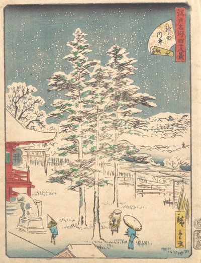 Nieve en el Templo Kanda de Ando Hiroshige