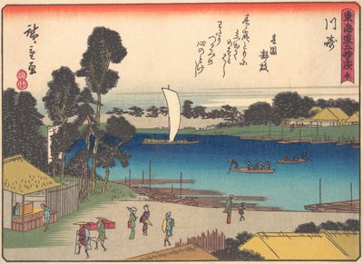 Kawasaki, de la serie Las cincuenta y tres estaciones del camino de Tokaido, principios del siglo XX de Ando Hiroshige