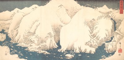 Montañas Kiso en la nieve, 1857 de Ando Hiroshige